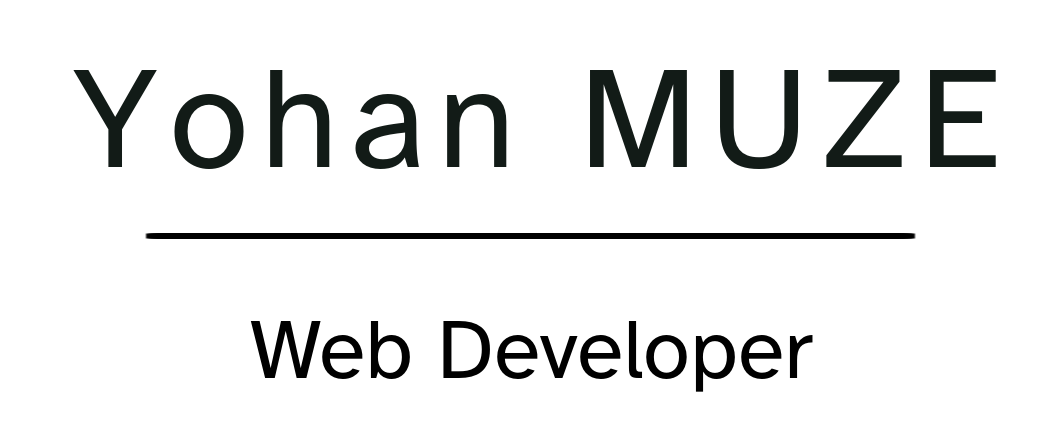 Yohan Muzé, web developer